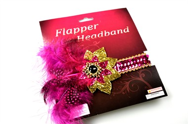 Hoofdband pink met sieraad