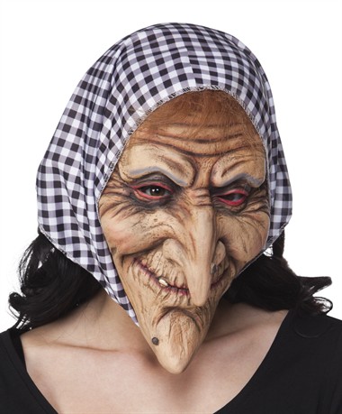 Maske Hexe mit Tuch Halloween
