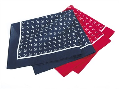 Halsdoek rood anker  54x54cm