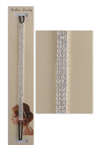 Haarband strass zilver