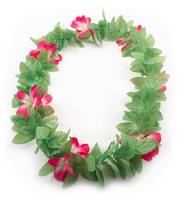 Hawaii ketting bloemen roze