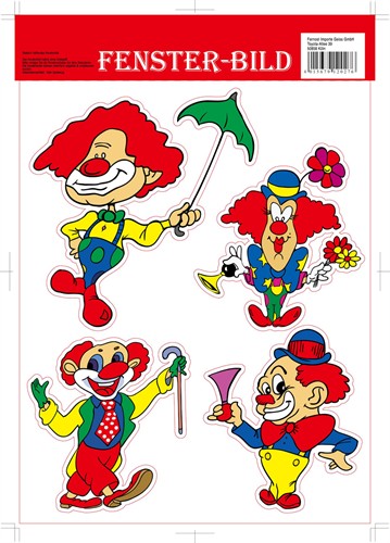 Raamdecoratie clown