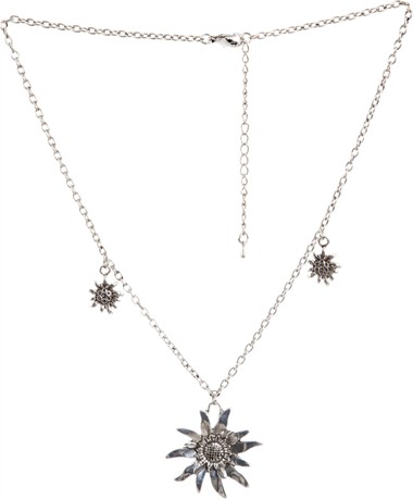 Kette Trachte silber mit Edelweiß