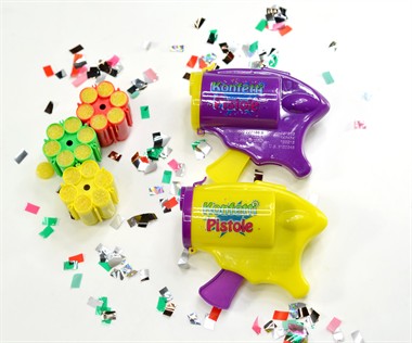 Confetti gun incl. 3x6 shot