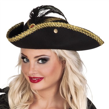 Dreispitz Ruby schwarz/gold