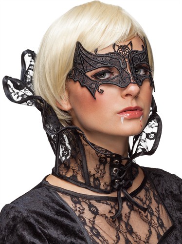 Kraag kant zwart Halloween