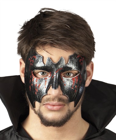 Halbmaske Fledermaus blutig Halloween