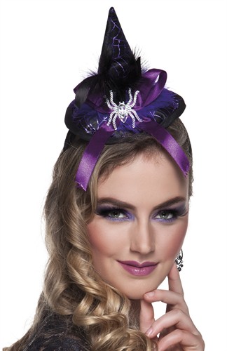 Haarreif Hexenhut lila  Halloween