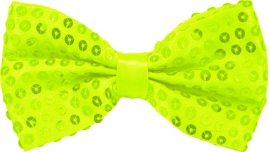 Fliege Pailletten neon grün 