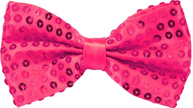 Fliege Pailletten pink