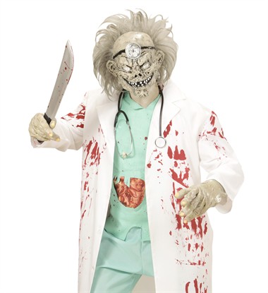 Masker zombie dokter met haar