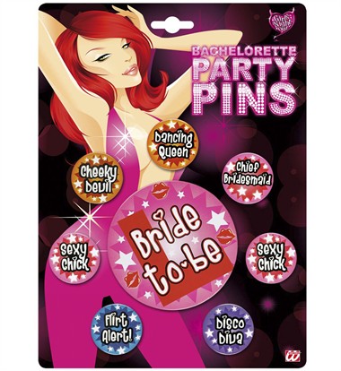Button Bachelor party 8-pcs.