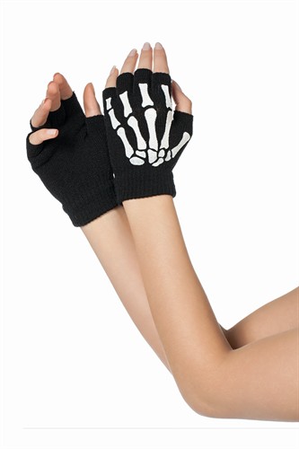 Handschoenen-skelet  halve vinger