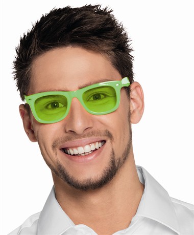 Glasses neon green with green glass 