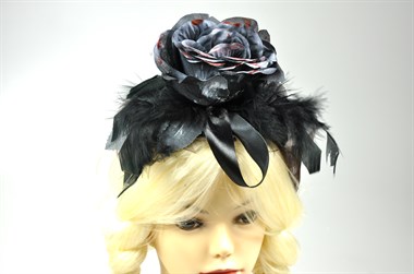 Haarreif Blume schwarz 