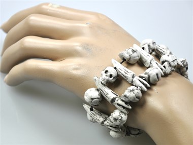 Armband doodskoppen & tanden