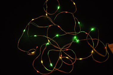 Licht ketting rood/geel/groen 30 LED lampjes "incl. batterijen"