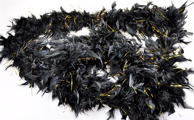 Boa zwart lurex/goud 