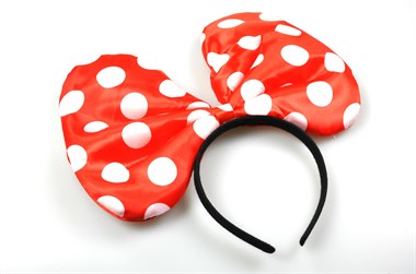 Hair circlet mouse red/white