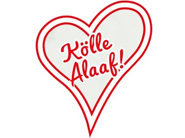 Strijkapplicatie hart  Keulen alaaf groot