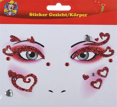 Sticker red / white