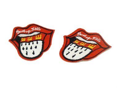 Bügelbild Zunge Köln mittel 2er-pack 