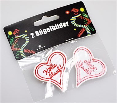 Bügelbild Herz Kölle Alaaf 2er-pack 