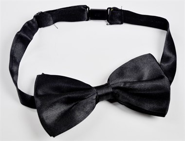 Fliege Satin schwarz 