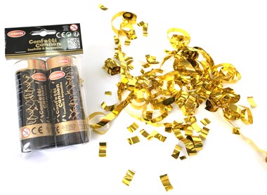 Konfettikanonen 11cm gold Folie 2St.