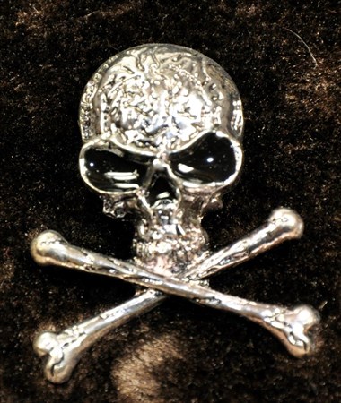 Brosche Totenkopf silber 