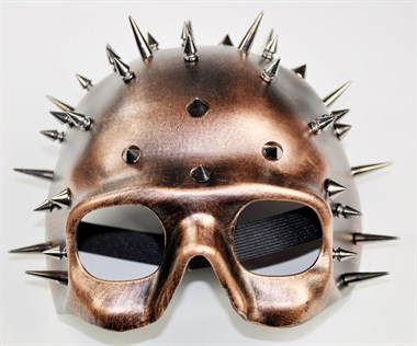Halbmaske kupfer mit Stacheln 