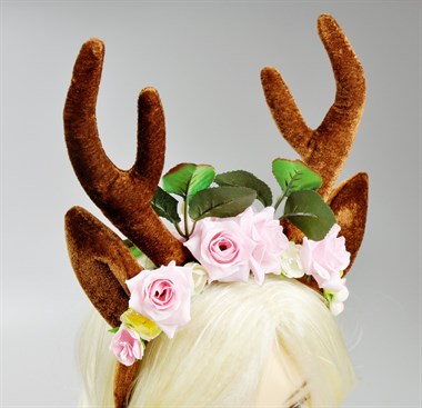 Diadeem ree bloemen & bladeren