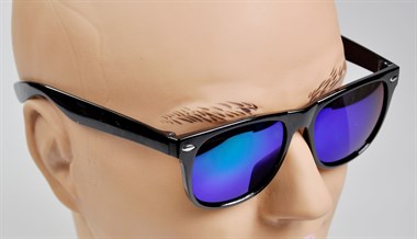 Brille schwarz verspiegelt 