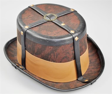 Zylinder Steampunk braun