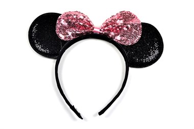 Diadeem muis glitter roze