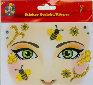 Sticker Gesicht/Körper Biene