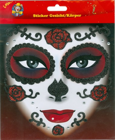 Sticker Gesicht/Körper Rose 
