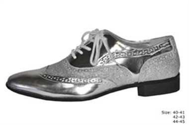 Schoenen zilver luxe maat 45 bij karnevalswierts.com