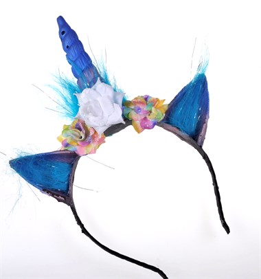 Haarreif Einhorn mit Blumen 