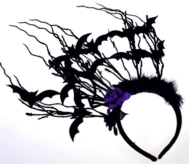 Hair circlet bat & flowers