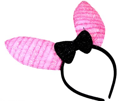 Diadeem haas pink  (incl. batterijen)