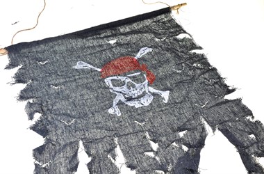 Vlag vodden piraat