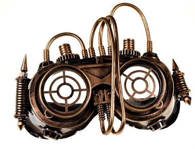 Bril steampunk goud luxe