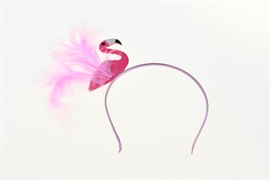 Haarreif Flamingo mit Federn 