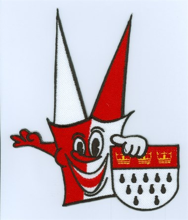 Strijkapplicatie Domigo wapenschild 16cm