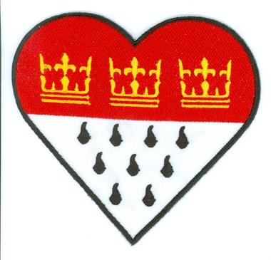 Strijkaplicatie hart  10cm