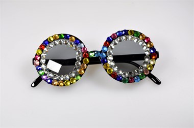 Bril strass steentjes kleurrijk