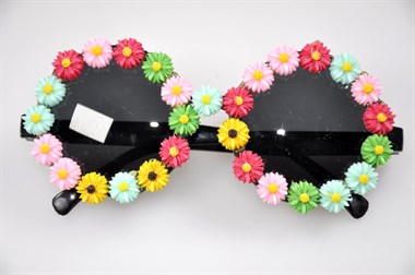 Glasses flowers colorful