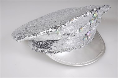 Glitzerkappe silber