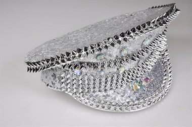 Glitter pet zilver & spikes